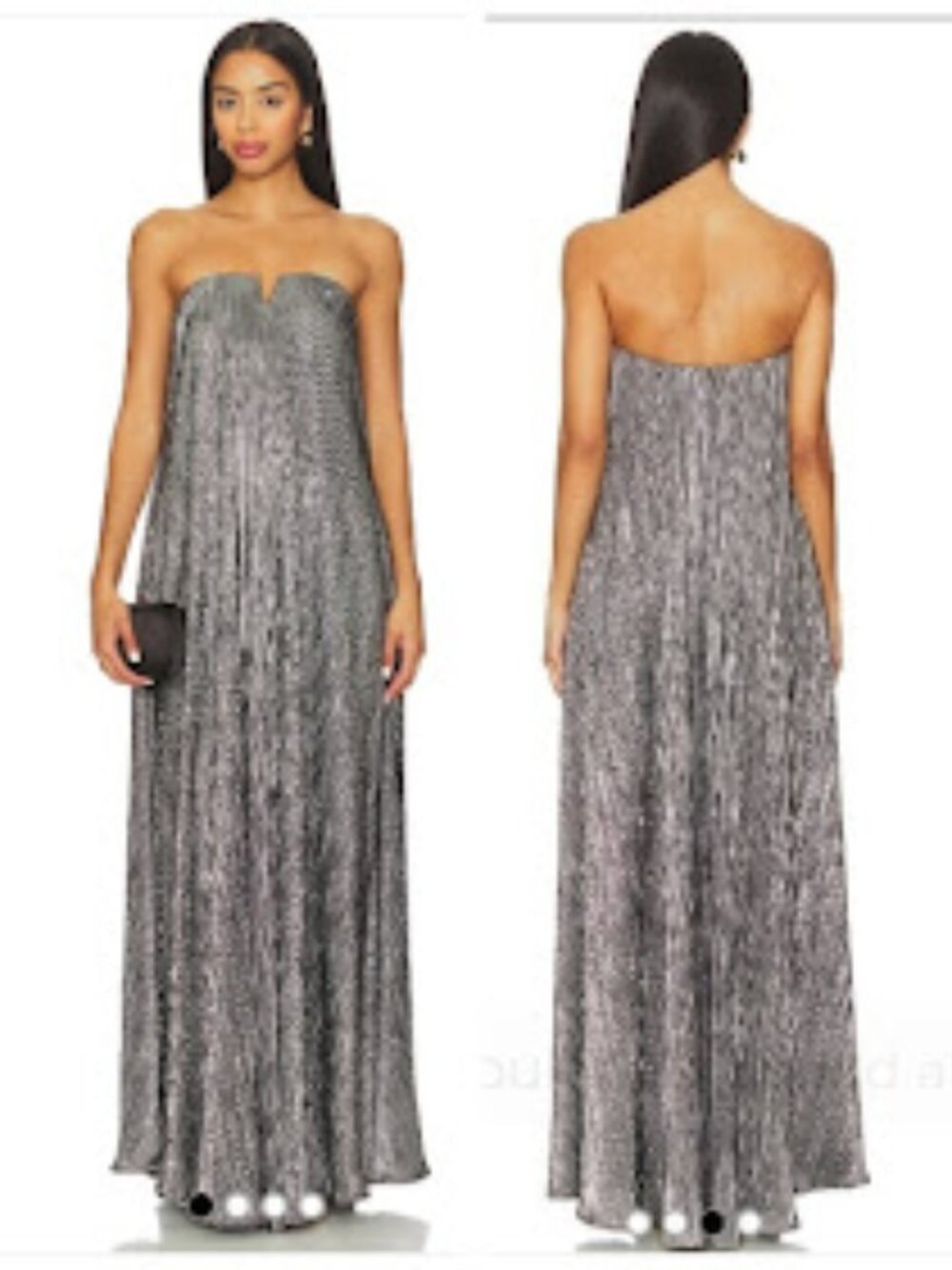 NWOT Show Me Your Mumu Athena Maxi Dress In Siver Size XS